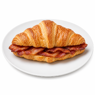 La Madeleine Petit Dejeuner Breakfast Croissant with Bacon