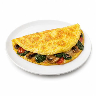 La Madeleine Petit Dejeuner Spinach Mushroom Tomato Omelet