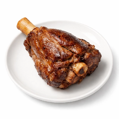 Lamb australian imported fresh foreshank separable lean only trimmed to 1/8" fat cooked braised