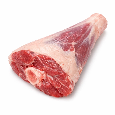 Lamb veal & game australian imported fresh leg hindshank heel on bone-in separable lean only trimmed to 1/8" fat raw