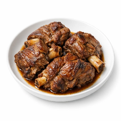 Lamb australian imported fresh shoulder arm separable lean only trimmed to 1/8" fat cooked braised
