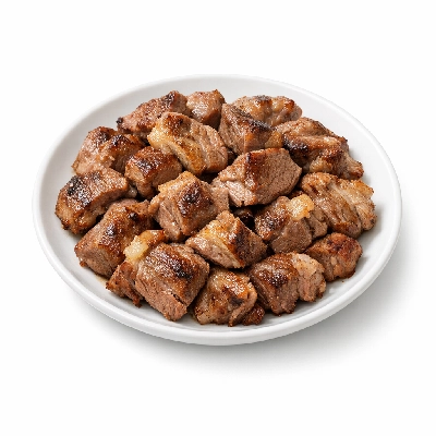 Lamb domestic composite of trimmed retail cuts separable lean and fat to 1/8" choice cooked