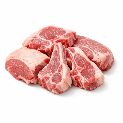Lamb domestic composite of trimmed retail cuts separable lean and fat to 1/8" choice raw