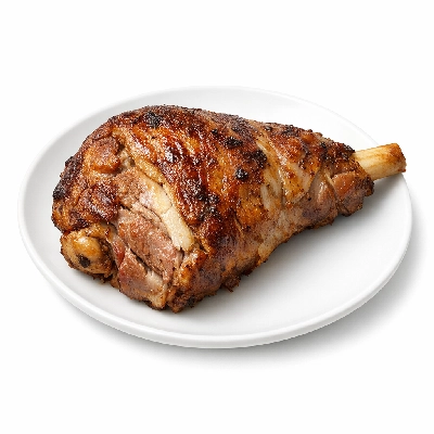 Lamb domestic leg sirloin half separable lean and fat trimmed to 1/8" choice cooked roasted
