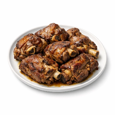 Lamb domestic shoulder arm separable lean and fat trimmed to 1/4" choice cooked braised