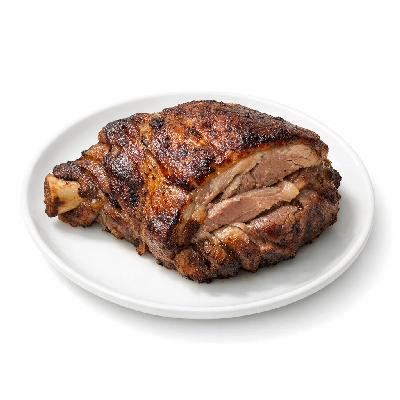 Lamb domestic shoulder arm separable lean and fat trimmed to 1/4" choice cooked roasted