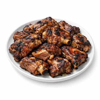 Lamb domestic shoulder arm separable lean and fat trimmed to 1/8" cooked broiled