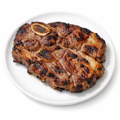 Lamb domestic shoulder blade separable lean and fat trimmed to 1/4" choice cooked broiled