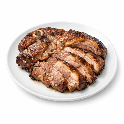 Lamb domestic shoulder blade separable lean and fat trimmed to 1/4" choice cooked roasted