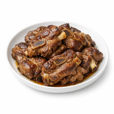 Lamb domestic shoulder blade separable lean and fat trimmed to 1/8" choice cooked braised