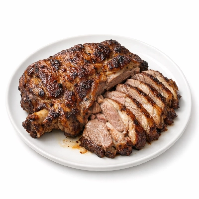 Lamb domestic shoulder blade separable lean and fat trimmed to 1/8" choice cooked roasted