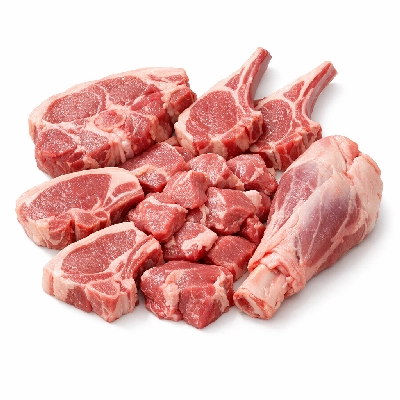 Lamb new zealand imported frozen composite of trimmed retail cuts separable lean and fat raw