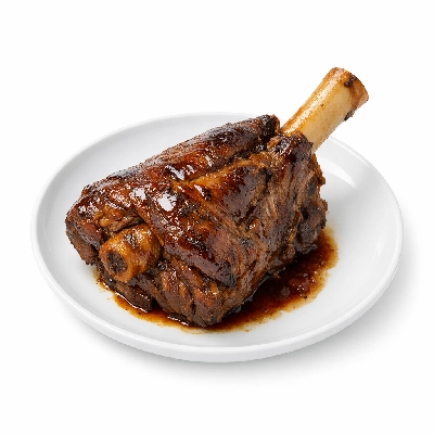 Lamb new zealand imported frozen foreshank separable lean and fat cooked braised