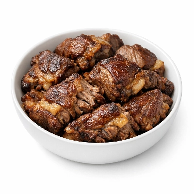 Lamb new zealand imported frozen shoulder whole arm and blade separable lean fat trimmed to 1/8" cooked braised