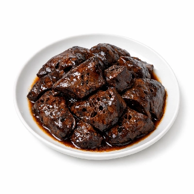 Lamb variety meats and by-products lungs cooked braised