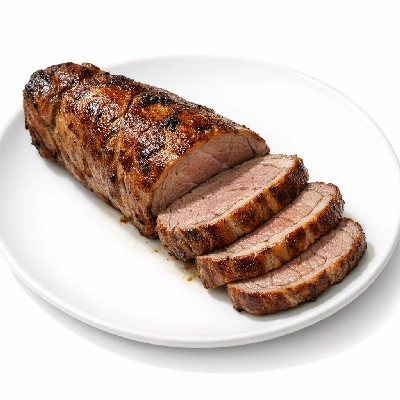 Lamb veal & game australian imported fresh tenderloin boneless separable lean and fat trimmed to 1/8" cooked roasted
