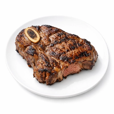 Lamb veal & game new zealand imported leg chop steak bone-in separable lean and fat cooked fast fried