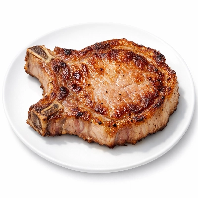 Lamb veal & game new zealand imported loin chop separable lean and fat cooked fast fried