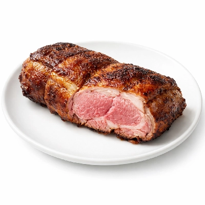 Lamb veal & game new zealand imported loin saddle separable lean and fat cooked fast roasted