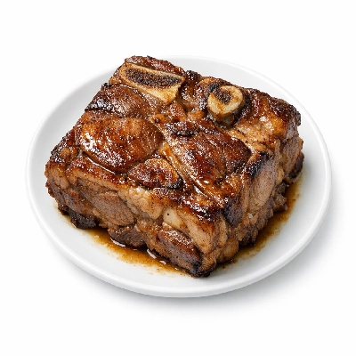 Lamb veal & game new zealand imported square-cut shoulder chops separable lean and fat cooked braised