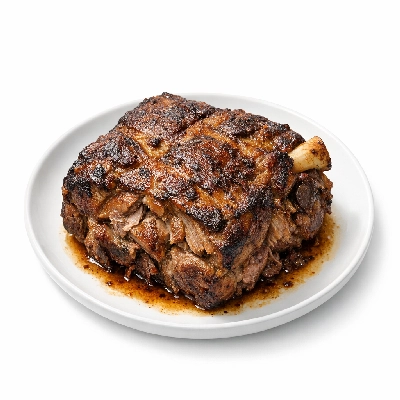 Lamb veal & game new zealand imported square-cut shoulder separable lean and fat cooked slow roasted