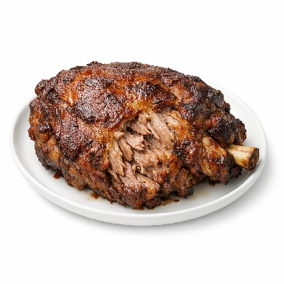 Lamb veal & game new zealand imported square-cut shoulder separable lean only cooked slow roasted