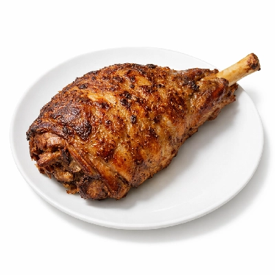 Lamb veal & game new zealand imported tunnel-boned leg chump off shank separable lean and fat cooked slow roasted