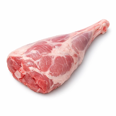 Lamb veal & game new zealand imported tunnel-boned leg chump off shank separable lean and fat raw