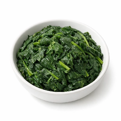 Lambs quarters cooked boiled drained with salt