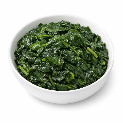 Lambsquarters cooked boiled drained without salt