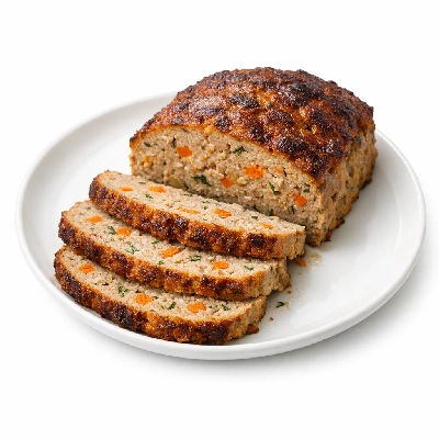 Layered meatloaf with dill and carrots