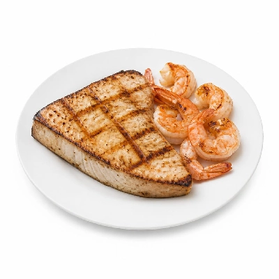 Legal Sea Foods Grilled Swordfish and Shrimp Combo No Sides