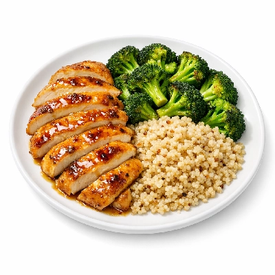 Lemon Chicken, Roasted Broccoli & Quinoa