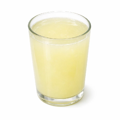 Lemonade powder prepared with water