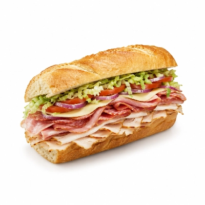 Lennys Grill & Subs Deli Sandwiches 10 Inch American Club Extra Meat