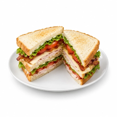 Lennys Grill & Subs Deli Sandwiches 10 Inch American Club White