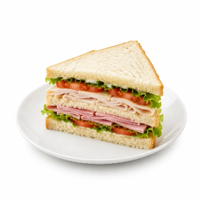 Lennys Grill & Subs Deli Sandwiches 10 Inch Deluxe Club White