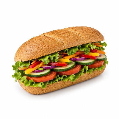 Lennys Grill & Subs Deli Sandwiches 10 Inch Garden Veggie Wheat