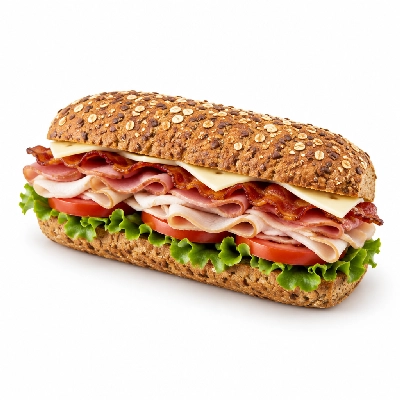 Lennys Grill & Subs Deli Sandwiches 15 Inch American Club Multigrain