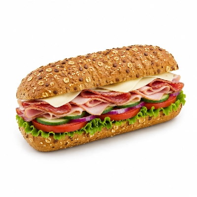 Lennys Grill & Subs Deli Sandwiches 15 Inch American Club Wheat