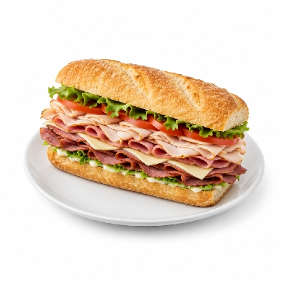 Lennys Grill & Subs Deli Sandwiches 15 Inch Deluxe Club Extra Meat