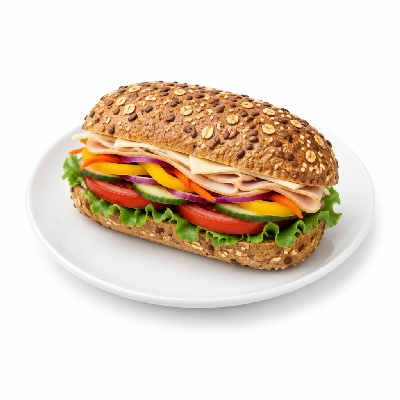 Lennys Grill & Subs Deli Sandwiches 15 Inch Garden Veggie Multigrain