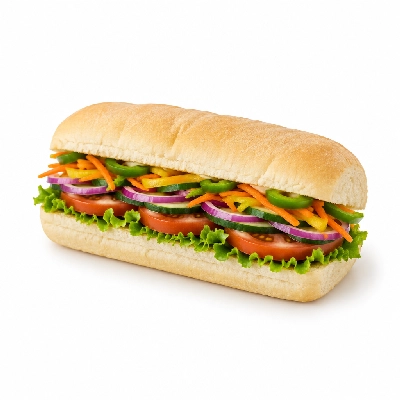 Lennys Grill & Subs Deli Sandwiches 15 Inch Garden Veggie White