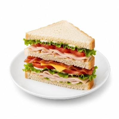Lennys Grill & Subs Deli Sandwiches 5 Inch Deluxe Club White