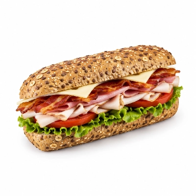 Lennys Grill & Subs Deli Sandwiches 7.5 Inch American Club Multigrain