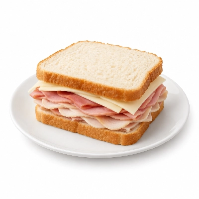 Lennys Grill & Subs Deli Sandwiches 7.5 Inch American Club White