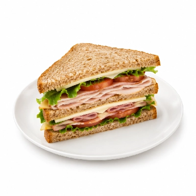 Lennys Grill & Subs Deli Sandwiches 7.5 Inch Deluxe Club Wheat