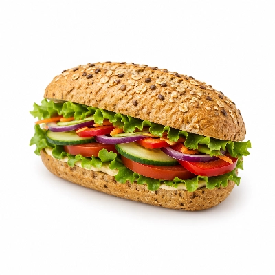 Lennys Grill & Subs Deli Sandwiches 7.5 Inch Garden Veggie Wheat