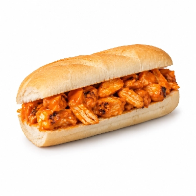 Lennys Grill & Subs Grilled Sandwiches 10 Inch Buffalo Chicken Philly White