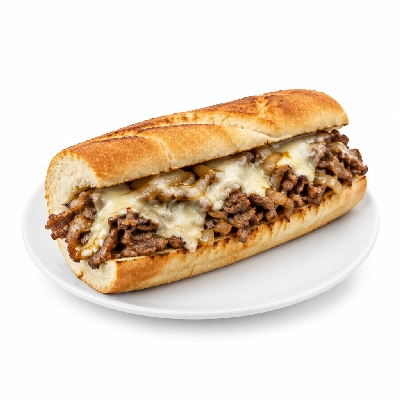 Lennys Grill & Subs Grilled Sandwiches 10 Inch Philly Cheesesteak White
